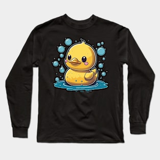 Rubber Duck And Duckling Men Women Kids Long Sleeve T-Shirt